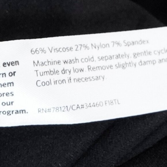 Eileen Fisher Black Stretch Tunic Top 3/4 Sleeve Goth Minimalist Viscose Tee - Picture 8 of 8